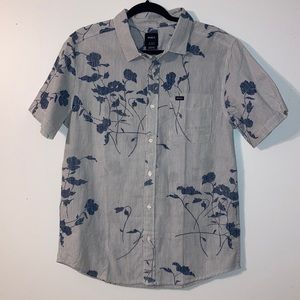 RVCA | Regular Fit Men’s Floral Short Sleeve Button Down Size M